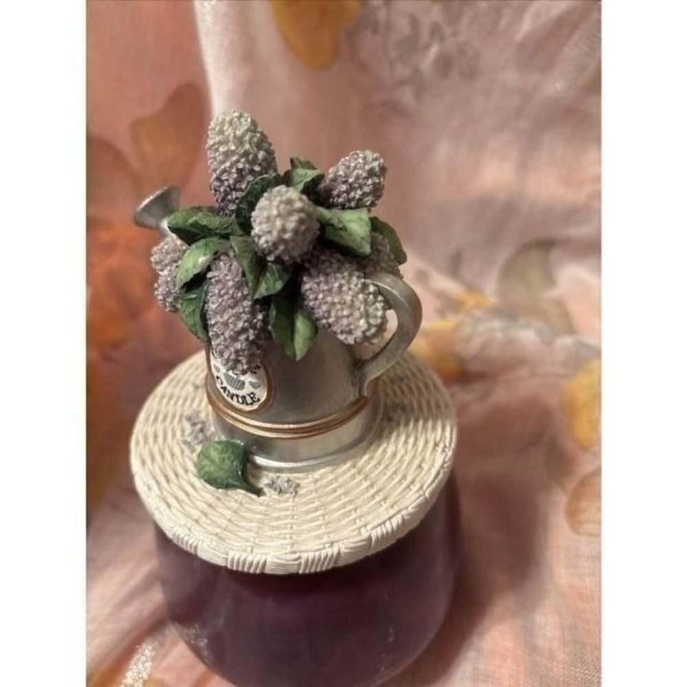 Our America Yankee Candle Topper Purple Flower In Silver Water Candle Cover - Picture 5 of 7